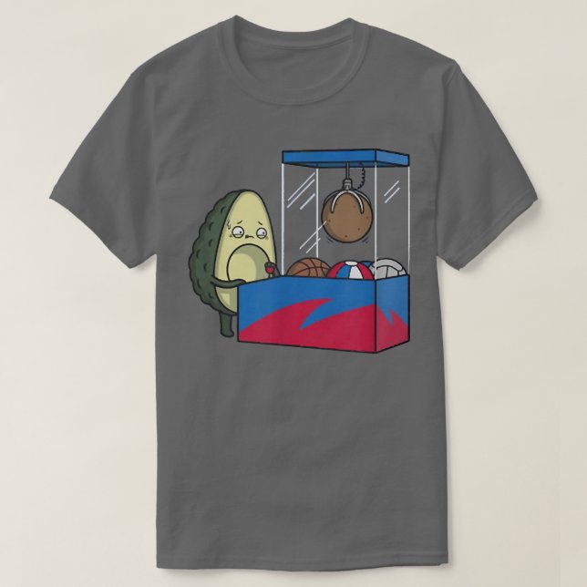 T-shirt Avocado jouant Claw Machine grue jouet (Design devant)