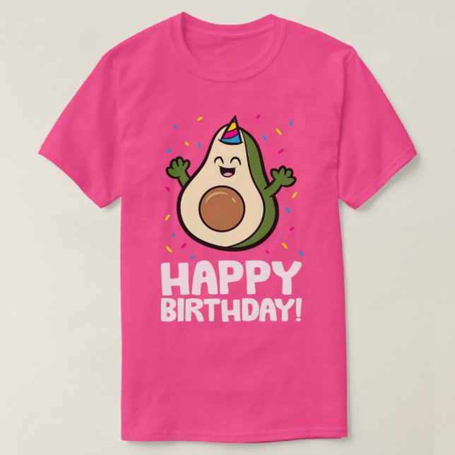 T-shirt Avocado Joyeux anniversaire amusant Avocado Annive (Design devant)