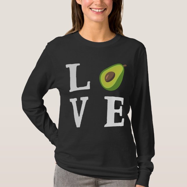 T-shirt Avocado - Love Avocado Food (Devant)