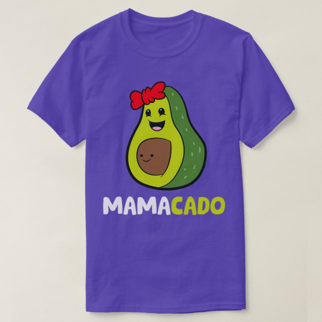 T-shirt Avocado Mama Avocado Maman Mamacado Avocado 2 (Design devant)