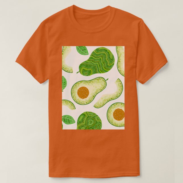 T-shirt Avocado Mode Jungle Textile (Design devant)