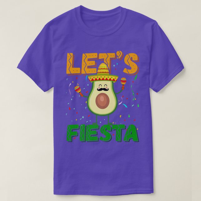 T-shirt Avocado Mustache Sombrero Cinco De Mayo Laisser Fi (Design devant)