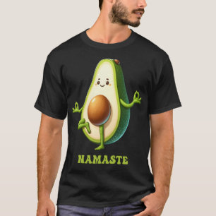 T-shirt Avocado Namaste Funny Yoga Pose méditation graphiq