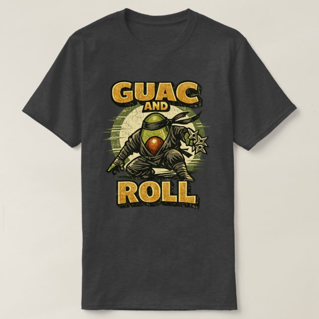 T-shirt Avocado Ninja – GUAC AND ROLL Héros  (Design devant)