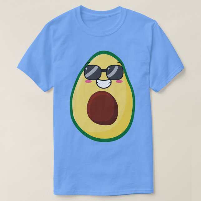T-shirt Avocado Plush avocat drôle avec lunettes de soleil (Design devant)