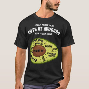 T-shirt Avocado Prime Coupes Drôle Vegan Butcher & Avocado
