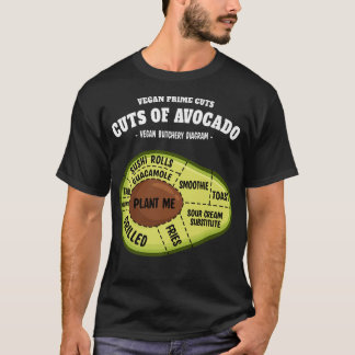 T-shirt Avocado Prime Coupes Drôle Vegan Butcher & Avocado