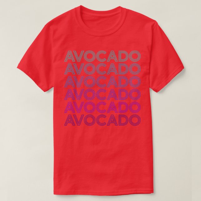 T-shirt Avocado Retro (Design devant)