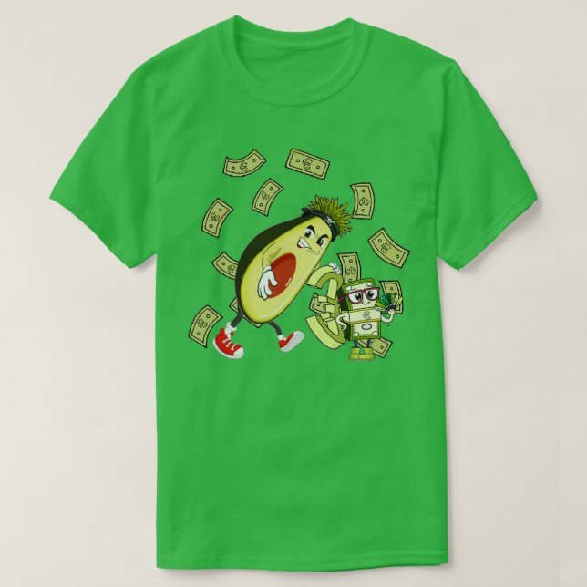 T-shirt avocado rigolote et pack euro (Design devant)