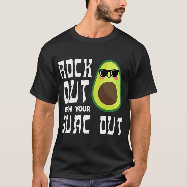 T-shirt Avocado Rock Guac Out entraînement Gym Personal Tr (Devant)
