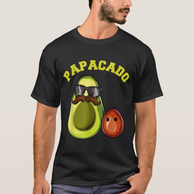 T-shirt Avocado Shirt For Men, Papacado Pregnancy Announce (Devant)