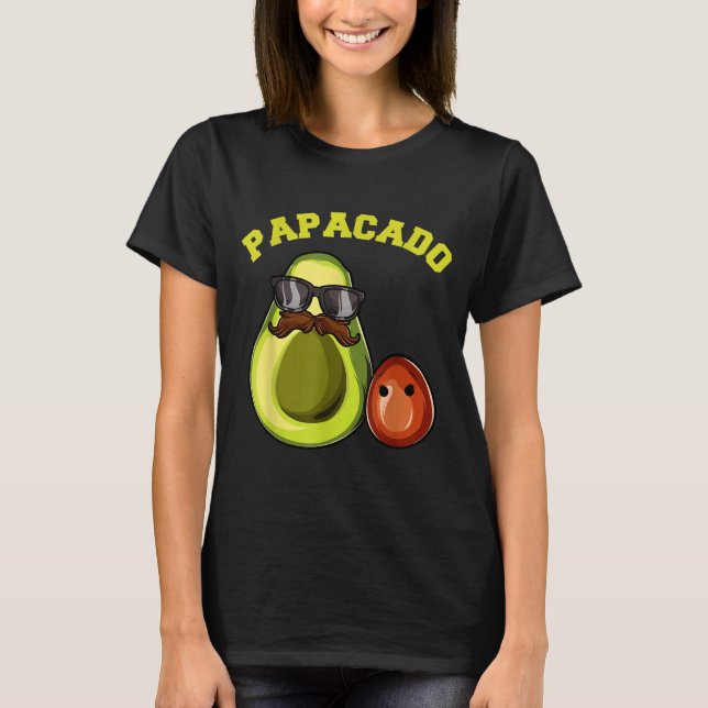 T-shirt Avocado Shirt For Men, Papacado Pregnancy Announce (Devant)
