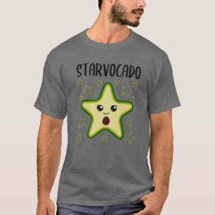 T-shirt Avocado Star Funny Food Vegetable Vegetarian Veget