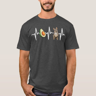 T-shirt Avocado suédois Vallhund Amoureux des chiens Heart
