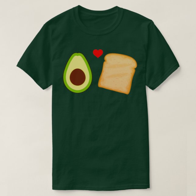 T-shirt Avocado sur Toast Love (Design devant)
