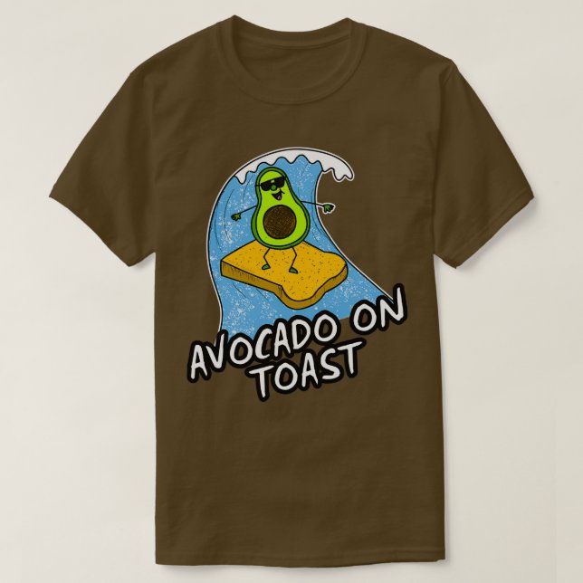 T-shirt Avocado Sur Toast Surfer Surfer Avocados Vegan Sum (Design devant)