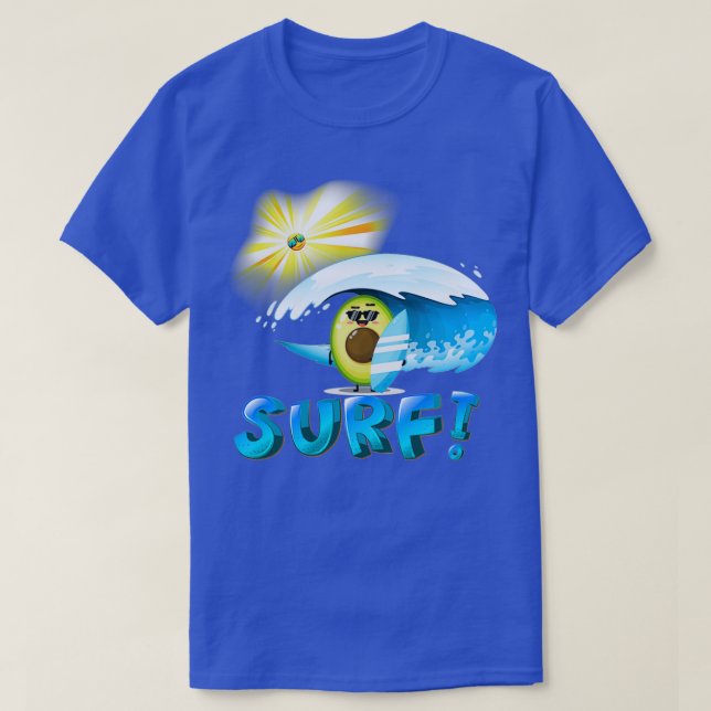 T-shirt avocado surf 22 (Design devant)