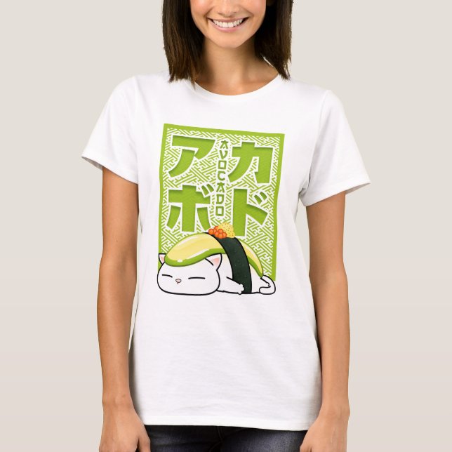 T-shirt Avocado Sushi Cat (Devant)