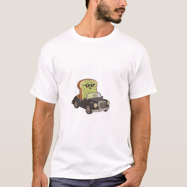 T-shirt Avocado toast driving car (Devant)