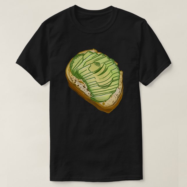 T-shirt Avocado tranché sur toast (Design devant)