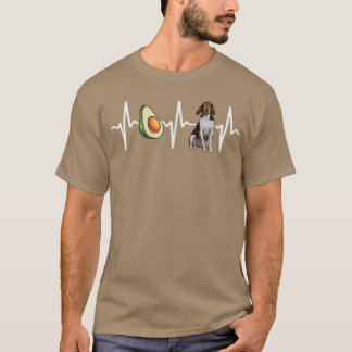T-shirt Avocado Treeing Walker Coonhound Heartbeat Dog Lov