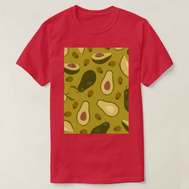 T-shirt Avocado Tropical Delicious Style Floral (Design devant)