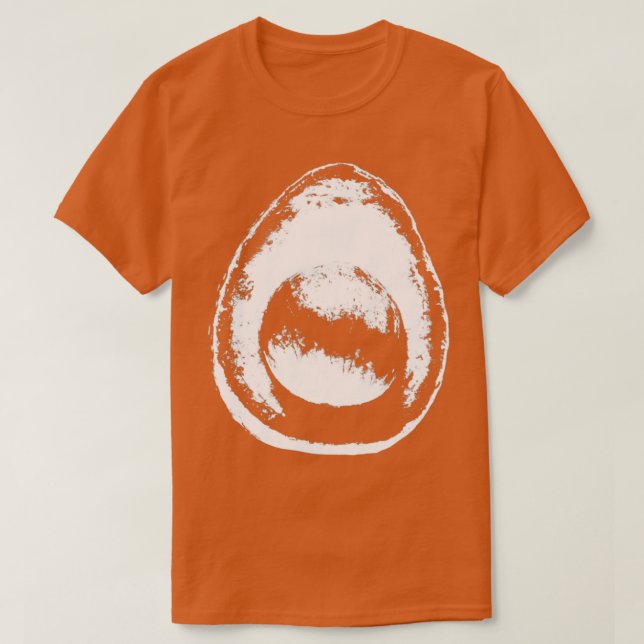 T-shirt avocado white on black (Design devant)