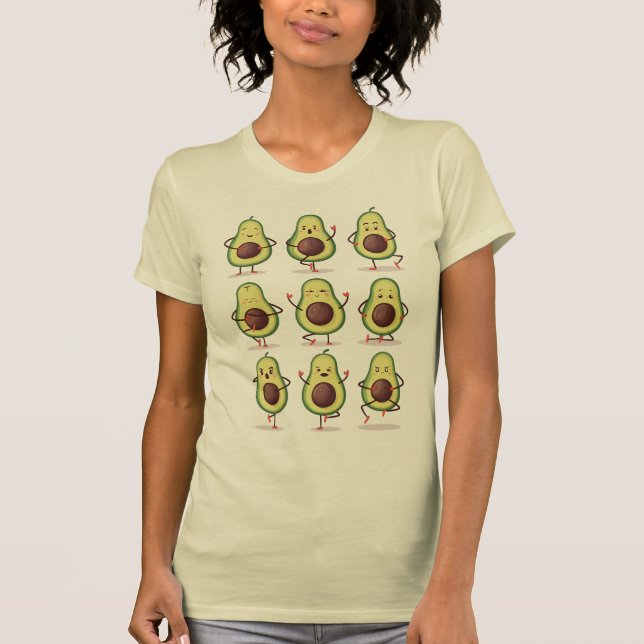 T-shirt Avocado Yoga Fun (Devant)