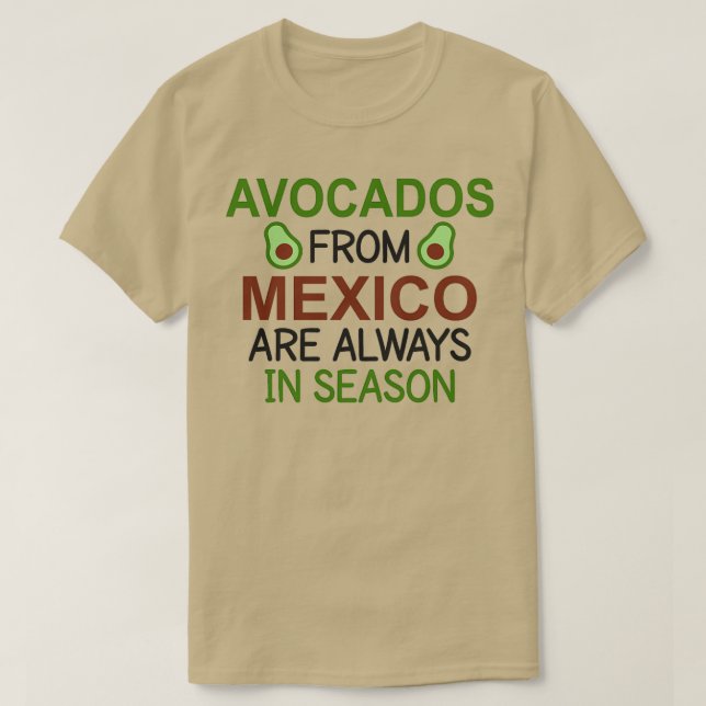 T-shirt Avocados du Mexique (Design devant)