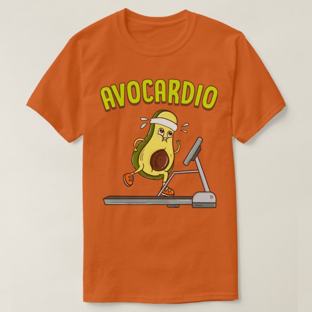 T-shirt Avocardio Avocado Cardio Pun Exercice de Gym (Design devant)