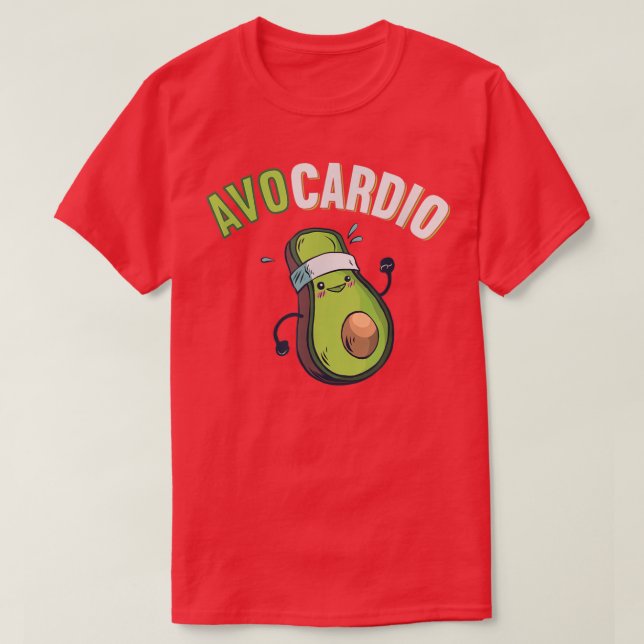 T-shirt Avocardio Avocado Fitness Vegetable (Design devant)