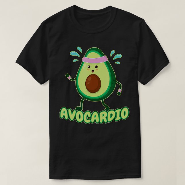 T-shirt Avocardio Avodio Exercice Fitness Gym Runner Avo (Design devant)
