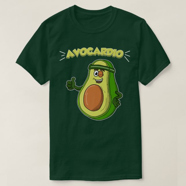 T-shirt Avocardio Cardio Avocardo Avocado  (Design devant)