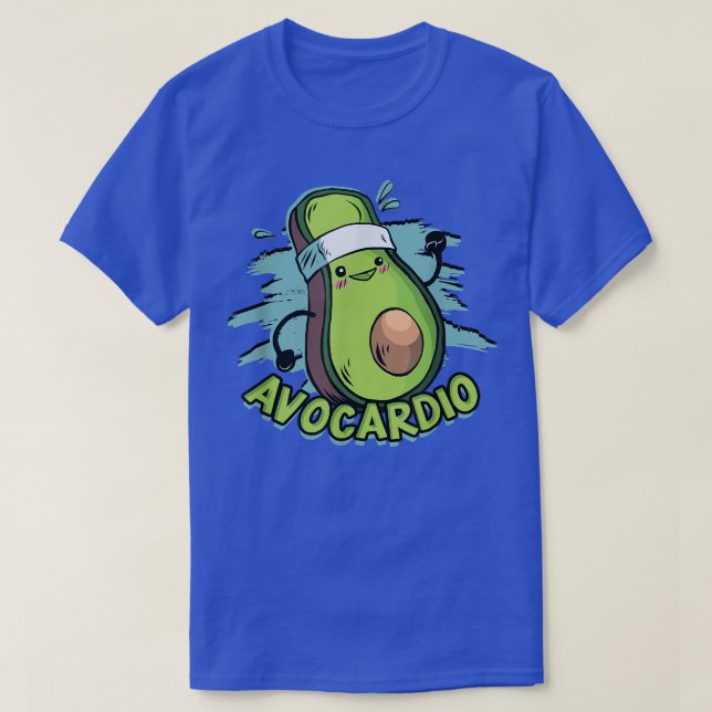 T-shirt Avocardio Eercising Runner Avocado végétarien Avo (Design devant)