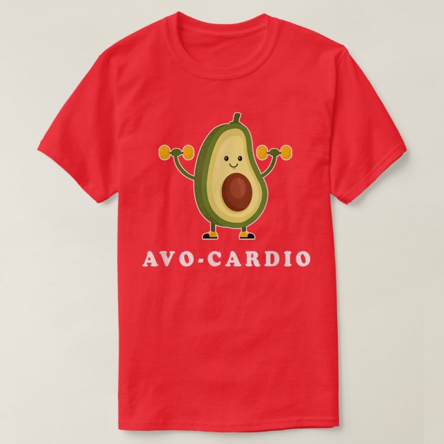 T-shirt AvoCardio - Exercice amusant de jeu de mots exécut (Design devant)