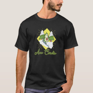 T-shirt Avocardio forme cardiaque sport skieur végan v