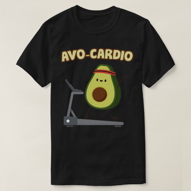 T-shirt Avocardio Funny Avocado Fitness Bodybuilding S (Design devant)