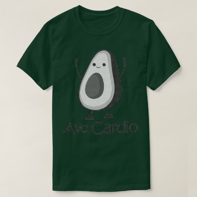 T-shirt Avocardio Noir Et Blanc (Design devant)