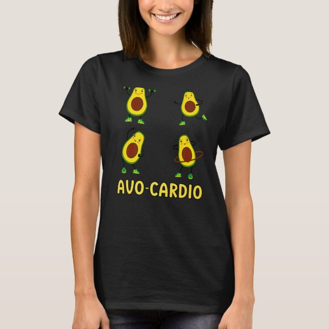 T-shirt Avocardio Yoga Fitness And Training Avocado  3 (Devant)