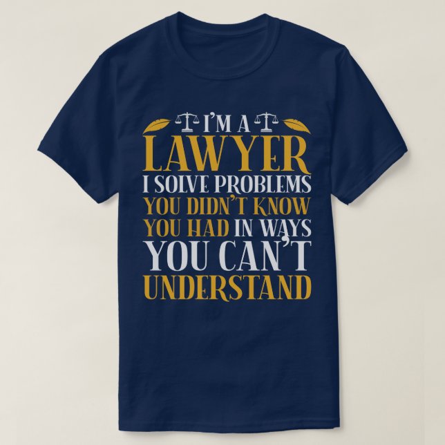 T-shirt Avocat amusant avocat avocat du procureur (Design devant)