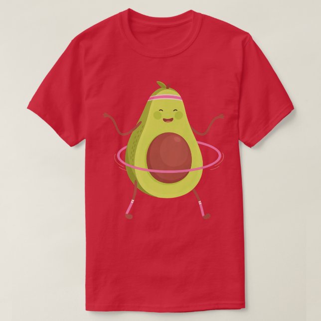 T-shirt Avocat amusant Doing Hula Hoop (Design devant)