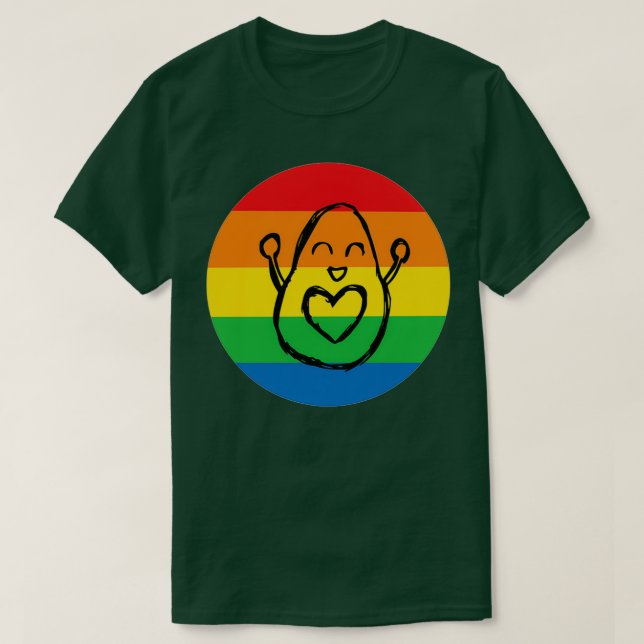 T-shirt avocat arc-en-ciel (Design devant)
