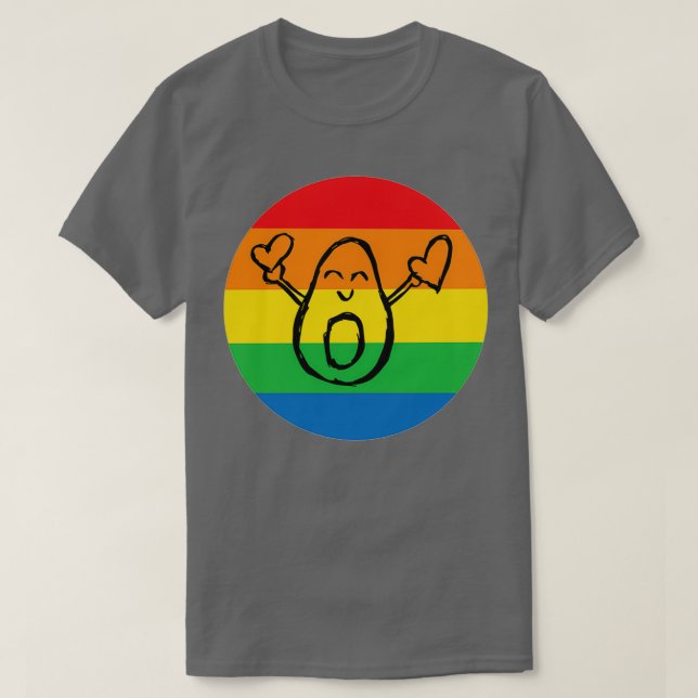 T-shirt avocat arc-en-ciel 1 (Design devant)