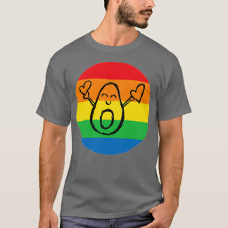 T-shirt avocat arc-en-ciel 1