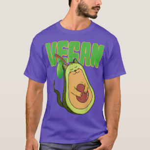 T-shirt avocat chat végétalien amoureux des animaux végéta