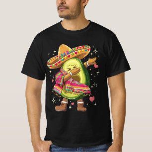 T-shirt Avocat Dabbing Cinco De Mayo Drôle Poncho Mexicain