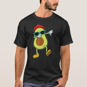 T-shirt Avocat Dabbing Végétalien Pour Hommes Femmes Rétro