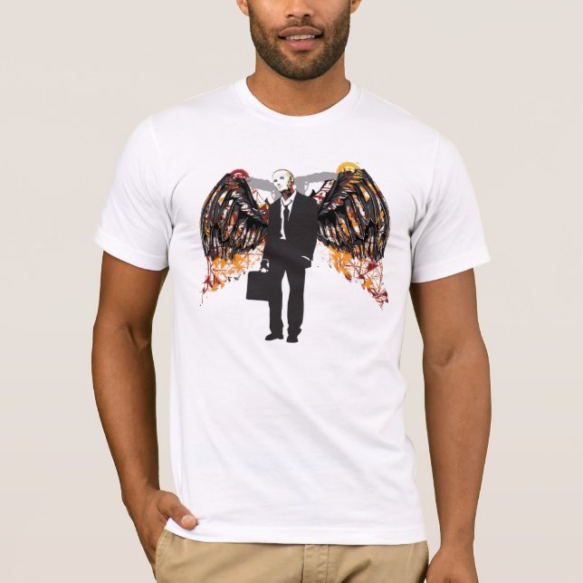 T-shirt Avocat d'ange de robot (Devant)