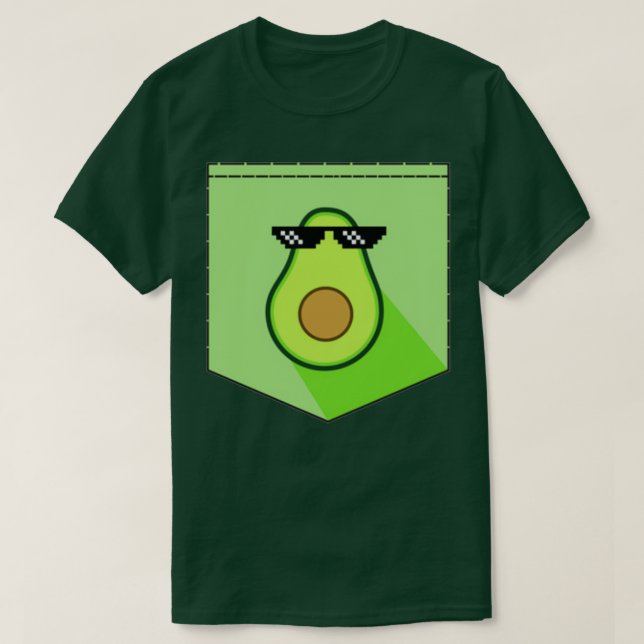 T-shirt Avocat de goster avec lunettes de poche (Design devant)