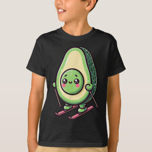 T-shirt Avocat de ski Kawaii drôle des pentes de neige Cav